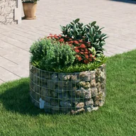 Donice - Okrągła donica gabionowa, podniesiona, stal, Ø100x50 cm - miniaturka - grafika 1