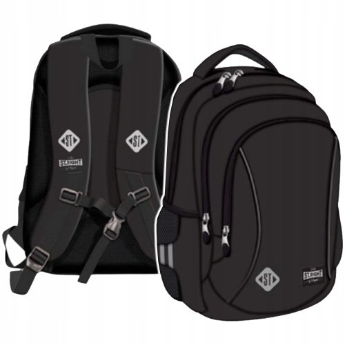 Plecak St.Right BLACK VINTAGE 3-KOMORY (BP-77)