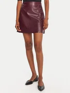 Spódnice - Vero Moda Spódnica z imitacji skóry Nelly 10322469 Fioletowy Regular Fit - miniaturka - grafika 1
