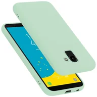 Etui i futerały do telefonów - Pokrowiec Do Samsung Galaxy J6 2018 Etui w LIQUID JASNO ZIELONY TPU Silikon Case Cover Obudowa Ochronny Cadorabo - miniaturka - grafika 1