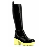 Kozaki damskie - Czarne kozaki damskie CARINII - Carinii - miniaturka - grafika 1