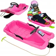 Sanki i ślizgacze - Sanki ślizgacz plastikowy z hamulcami kierownicą bobslej dla dzieci ślizg - miniaturka - grafika 1