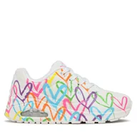 Sneakersy damskie - Sneakersy Skechers Uno Highlight Love 177981/WMLT Biały - miniaturka - grafika 1