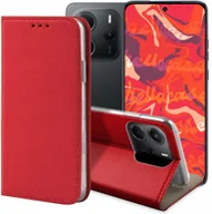 Etui i futerały do telefonów - ETUI Z KLAPKĄ DO XIAOMI REDMI NOTE 14 4G CZERWONE ZAMYKANE MAGNETYCZNE CASE - miniaturka - grafika 1