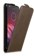 Etui i futerały do telefonów - Pokrowiec Do Motorola MOTO Z2 PLAY / Z2 FORCE w Etui BRĄZOWA KAWA  Flip Case Cover Obudowa Ochronny Cadorabo - miniaturka - grafika 1