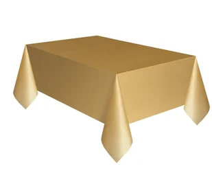 Unique Party Supplies x plastikowy obrus, złoty (5084) - Obrusy i serwetki - miniaturka - grafika 2