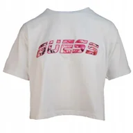 Bluzki damskie - Biały T-shirt Top Damski Logo Rozmiar M *Guess* - miniaturka - grafika 1