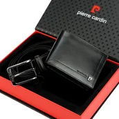 Paski - Pasek do spodni i portfel męski zestaw skórzany na prezent Pierre Cardin - miniaturka - grafika 1