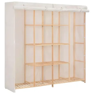 Biała szafa materiałowa do garderoby G8-D61 - Szafy - miniaturka - grafika 1