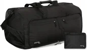 Akcesoria podróżnicze - TORBA SKŁADANA PODRÓŻNA SPORTOWA BAGAŻOWA 90L UCHWYTY PASEK EONO CZARNA - miniaturka - grafika 1