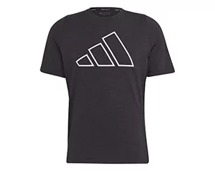 adidas Męski t-shirt, 3 bary, czarny, S, czarny, S - Koszulki męskie - miniaturka - grafika 1