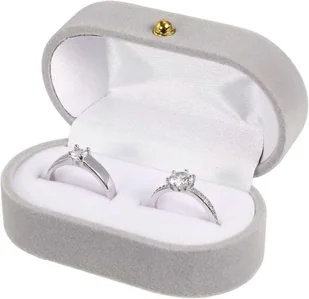 Pudełko na pierścionek z aksamitu, ślubne, z podwójnymi otworami, lekkie i gładkie pudełko na pierścionek zaręczynowy na imprezę walentynkową - Biżuteria - akcesoria Pudełko na pierścionek z aksamitu, ślubne, z podwójnymi otworami, lekkie i gładkie pudełko na pierścionek zaręczynowy na imprezę walentynkową - Biżuteria - akcesoria - miniaturka - grafika 1