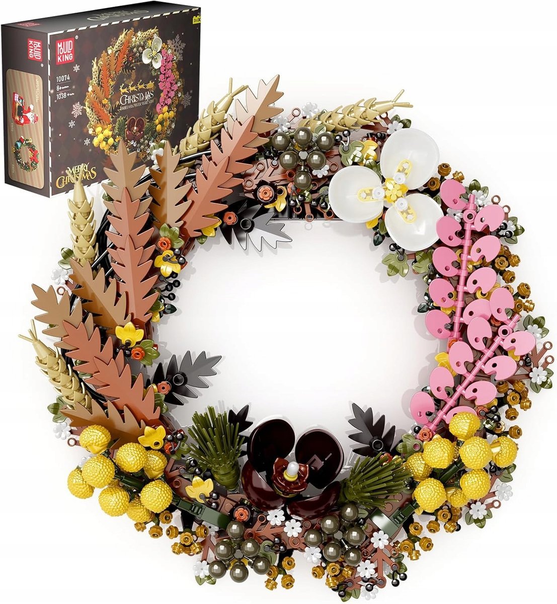 Klocki konstrukcyjne do składania wieniec bożonarodzeniowy 1038 elementów