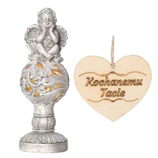 ZNICZ dla TATY ANIOŁ STRÓŻ SOLARNY do ogrodu lub na grób - Lampiony i znicze - miniaturka - grafika 1