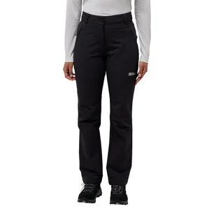 Damskie spodnie softshellowe Jack Wolfskin ACTIVATE THERMIC PANTS W black - 34R - Spodnie sportowe damskie - miniaturka - grafika 1