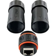 Adaptery i przejściówki - Schwaiger NWDK16533 wtyczka RJ45 Czarny - miniaturka - grafika 1
