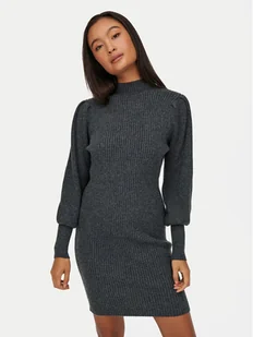 ONLY Sukienka dzianinowa Katia 15232502 Szary Comfort Fit - Sukienki - miniaturka - grafika 1