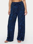 Spodnie damskie - Triumph Spodnie materiałowe Beach MyWear 10222189 Granatowy Wide Leg - miniaturka - grafika 1