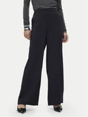 Spodnie damskie - Vero Moda Spodnie materiałowe Josie 10303759 Czarny Wide Leg - miniaturka - grafika 1