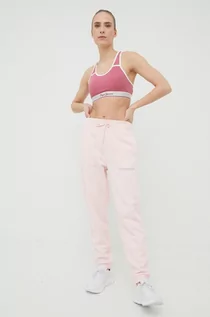 Spodnie damskie - Calvin Klein Performance Performance spodnie dresowe damskie kolor różowy gładkie - grafika 1