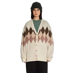 Volcom Damska bluza Grungdad Cardigan, piaskowa, L, Sand, L - Bluzy damskie - miniaturka - grafika 1