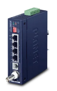 PLANET IP30 Industrial Gigabit Ethern Nadajnik i odbiornik sieci Niebieski - Pozostałe akcesoria sieciowe - miniaturka - grafika 1