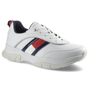 Tommy Hilfiger, Sneakersy, Low Cut Lace-Up T3A4-31180-1023100 White 100, rozmiar 36 - Sneakersy damskie - miniaturka - grafika 1