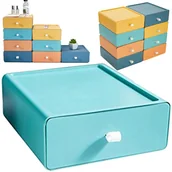 Pudełka i szkatułki - Organizer Pudełko Szufladka Drobiazki Biurko Ziel - miniaturka - grafika 1