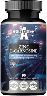 APOLLO'S HEGEMONY ZINC L-CARNOSINE 90 KAPSUŁEK - Witaminy i minerały - miniaturka - grafika 1