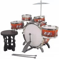 Instrumenty muzyczne dla dzieci - LT41 Perkusja Dla Dzieci Taboret 5 Bębenek Talerze - miniaturka - grafika 1
