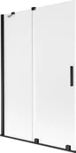 Parawany nawannowe - Mexen Velar parawan nawannowy 2-skrzydłowy rozsuwany 120 x 150 cm, szron, czarny - 896-120-000-31-70 - miniaturka - grafika 1