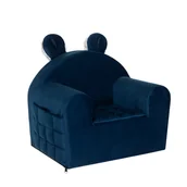 Sofy i kanapy - FOTELIK BARI GRANATOWY - miniaturka - grafika 1