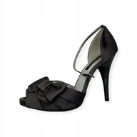 Czółenka - Czółenka szare damskie szpilka NINA 38,5 - miniaturka - grafika 1