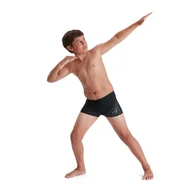 Kąpielówki męskie - Dziecięce Bokserki kąpielowe SPEEDO MEDLEY LOGO ASHT JM 8-12410G692 – Czarny - miniaturka - grafika 1