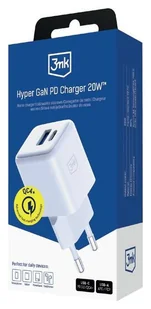 3mk Hyper GaN Charger 20W QC4+ biała - Ładowarki do telefonów - miniaturka - grafika 1