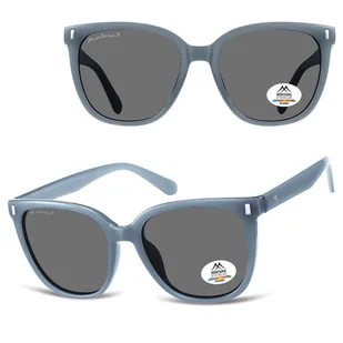 Niebieskie okulary przeciwsłoneczne kocie z polaryzacją MP190C - Okulary korekcyjne, oprawki, szkła - miniaturka - grafika 1