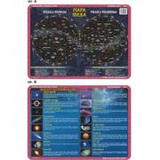 Nieprzypisany Podkładka edukacyjna Mapa nieba obiekty astronomiczne VISU005