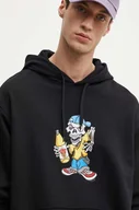 Bluzy męskie - Vans bluza bawełniana męska kolor czarny z kapturem z nadrukiem VN000JE6BLK1 - miniaturka - grafika 1