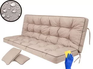 Poduszka na huśtawkę ogrodową, Pola, Beż, 150 cm - Poduszki ogrodowe - miniaturka - grafika 1