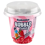 Kefiry, jogurty, maślanki - Bakoma Bubble Twist Jogurt pitny odlotowa truskawka z kulkami owocowymi 210 g - miniaturka - grafika 1