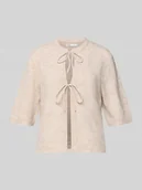 Swetry damskie - Kardigan o kroju regular fit z wiązaniem model ‘SIMONI’ - miniaturka - grafika 1