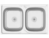 Zlewozmywaki - Elior Dwukomorowy zlewozmywak ze stali nierdzewnej S8-Z23 - miniaturka - grafika 1