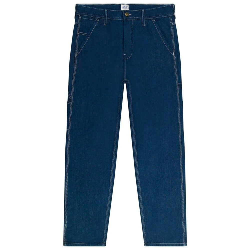 jeansy męskie lee 112374771 carpenter rinse denim granatowy