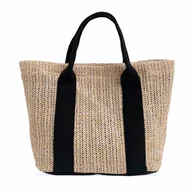 Torebki damskie - Torba RETRO damska słomiana torebka BOHO beż - miniaturka - grafika 1