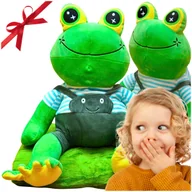 Maskotki i pluszaki - MASKOTKA PODUSZKA KOC 3W1 PRZYTULANKA PLUSZAK Z KOCYKIEM DUŻA ŻABKA 45 CM - miniaturka - grafika 1