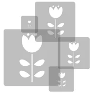 Szablony malarskie - nakleo szablon malarski wielokrotny dla dzieci (5 szt.) // KWIATKI #1 SZA-DZI-031 - miniaturka - grafika 1