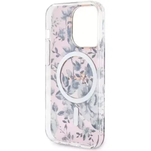 Guess GUHMP14LHCFWSP do Apple iPhone 14 Pro 6.1" różowy/pink hardcase Flower MagSafe - Etui i futerały do telefonów - miniaturka - grafika 7