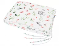 Ochraniacze do łóżeczka - Ochraniacz na szczebelki 180x30 do łóżeczka Obleczenie wiązany Bawełna - Hipki + kwiaty - miniaturka - grafika 1