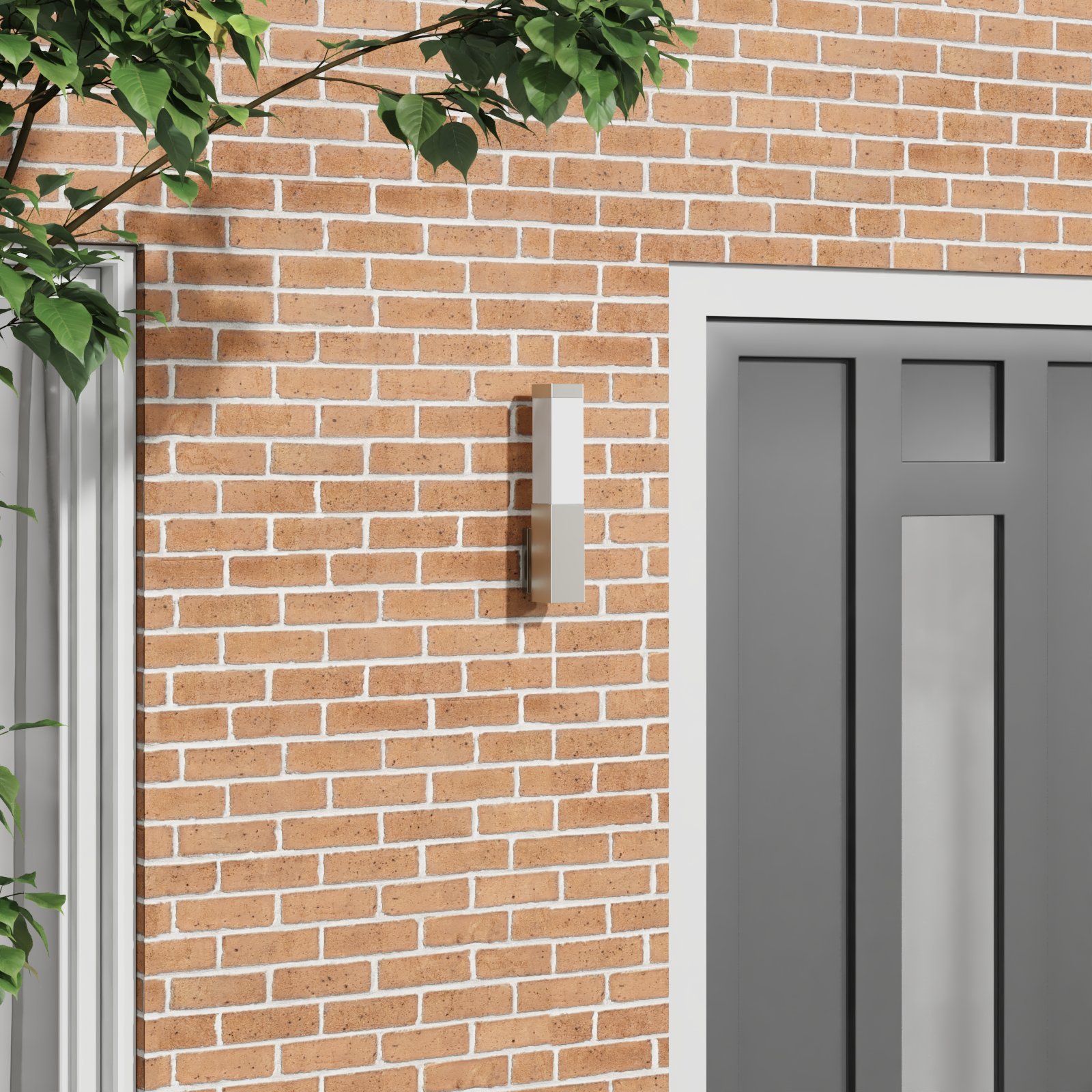 vidaXL Lampa ścienna zewnętrzna srebrna stal nierdzewna IP44