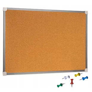 Tablica korkowa w ramie aluminiowej 45x60 cm - Tablice i flipcharty - miniaturka - grafika 1